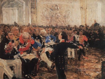 pushkin sobre el acto en el liceo el 8 de enero de 1815 1910 Ilya Repin Pinturas al óleo